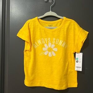 Carter's Yellow Short Sleeve Tee with Daisy Graphic
